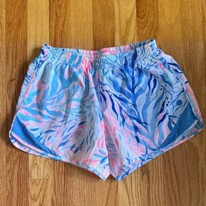 Lilly Pulitzer Vibrant Blue and Pink Athletic Shorts